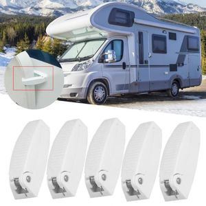 All Terrain Wheels 5pcs Door Catch Holder Latch For RV Motorhome Camper Trailer Travel Baggage Car Accessories White ABS Auto Styling