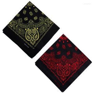 Bandanas Unisex Cotton Square Hip Hop Double Paisley Floral Print Headband Windproof Face Cover Cycling Sports Neck Tie Headwrap