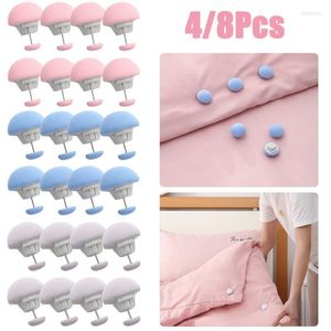 Clothing Storage 8Pc Mushroom Bed Sheet Clips Non-Slip Fitted Quilt Holder One Key To Unlock Blankets Cover Fastener Clip