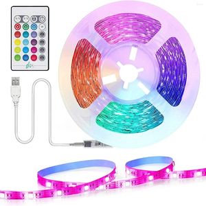 Strips akıllı LED şerit ışığı TV için 16.4ft Uygulama Uzaktan Kontrol 16 milyon renk daha parlak RGB Işıklar Masa Oyun USB