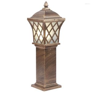 European-Style Grid Garden Lamp Outdoor Waterproof Aluminum Housing Park Landscape Column Square Courtyard Lawn