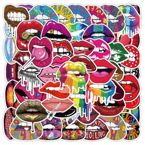 50 Stück nicht wiederholen Sexy Lippen Graffiti Aufkleber für DIY Gepäck Laptop Skateboard Motorrad Fahrrad Aufkleber