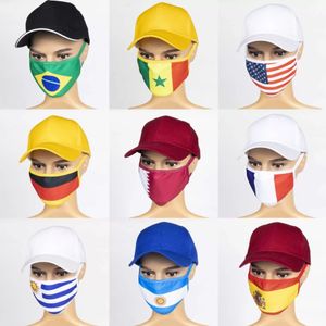 Banner Flags Sports fotbollsfans levererar solskyddsmedel och tvättbara 2022 tryckta masker