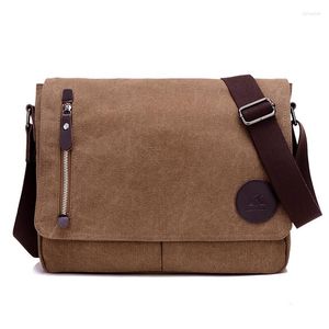 Bortkroppar Style Canvas Bag Fashion Men's Portcase Single-Shoulder Business Messenger Casual Retro