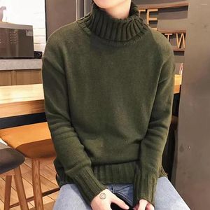 Men's Sweaters Men Women Autumn Winter Solid Color Knit Sweater Long Sleeve Turtle Neck Couple Warm Loose