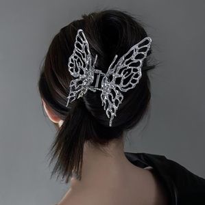 Butterfly duże metalowe klipsy do włosów nieregularne spinki do włosów punkowe pazury barrettes kobiety vintage szczęka