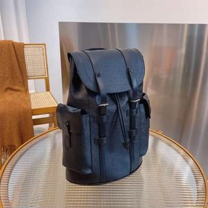 Travel Backpack Man Designer Hiking Backpacks Plain Genuine Leather Solid Bag Cowhide Canvas Fashion Zipper Buckle