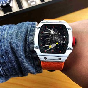 Watches Wristwatch Designer Business Leisure Mens Automatic Mechanical Watch Carbon Fiber Hollow Out Personalized Luminous Tide Fashion Dzje