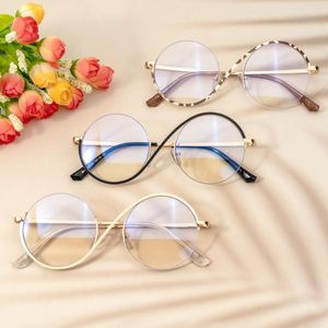 Sonnenbrillenrahmen Zeelool Chic Metall Übergroße Geometrische Brillengestell mit klarer Linse für Frauen Männer Flozif OM171265