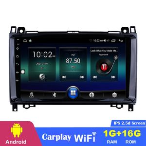 9 tum Android Car DVD Multimedia Player f￶r 2004-2012 Mercedes Benz B W245 B150 B160 B170 B180 B200 B55 med WiFi