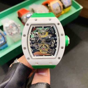 TW Factory RM17-01Tourbillon Watch Richasmill Top Clone Multi-Function Wine RM17-01 Series White Tapesssd