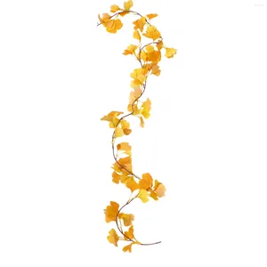 Dekoratif çiçek çelenk yaprakları sonbahar asılı dekor şükran süslemeleri simülasyon sahte üzüm yapay