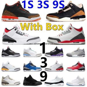 Jumpman 1 Newstalgia basketskor Tie Dye 1s Heritage Designer Sneakers 9 Fire Red 9s Chokoal Mens Dark Irisviolet Oreo Desert Elephant