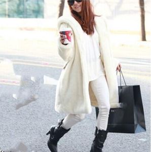 Women's Fur 2022 Xulanbabt Winter Outwear Faux Coat Long Imitation Overcoat Plus Size Thicker Preppy AW150