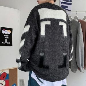 Designer Sweater Mens Womens Arrow Color Gradient Cardigan Senior Classic Multicolor Round Neck Autumn Winter Keep Warm Comfortable Tops