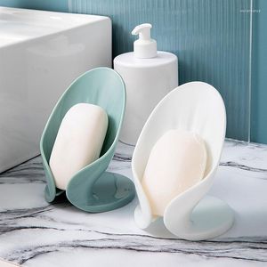 Soap Dishes Creative Leaf Box Bathroom Standing Holder Toilet Free Punch Quick Drain Shelf Sink Dishwashing Wipe Storage Rack