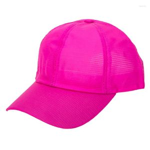 Tampas de bola tampas de bola malha de ilhas à prova d'água feminino Baseball Cap 6 painel Snapback Hat Curved visor azul lavander rosa