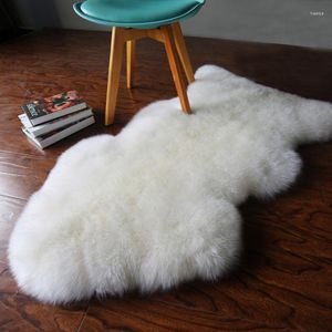 Dywany futra sztuczna owcza skóra owłosierna dywan do salonu sypialnia dywaniki skóra zwykła puszysty obszar myjny faux mat45