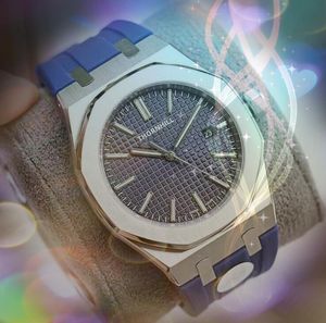 Top Model Men Simple szkieletowe pokrętło zegarek stopwatch 42 mm gumowy pasek moda moda zwykły zegar człowiek auto data luksusowy kwarc godzinę wszystkie prezenty kryminalne