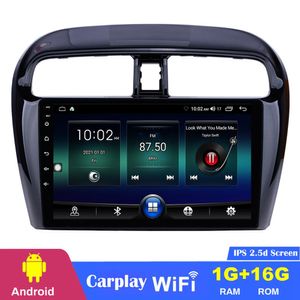 9インチのAndroid Car DVDラジオプレーヤーGPSナビゲーションシステムMitsubishi Mirage 2012-2016 with USB WiFiサポートSWC