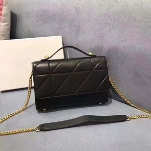 Chain Real Leather Womens Designer Bags Handbag Purses Shoulder Bag lady Checked Grain Casual Handbags Totes crossbody bags for women