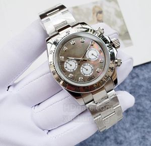 ビジネスメンズウォッチユニバーサルカラーダイヤモンドダイヤルメカニカルデザイナーフルアットマティック904Lステンレススチール防水時計