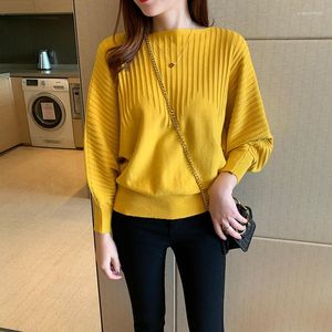 Men's Sweaters Bat Sleeve 2022 Women's Long Sweater Loose Solid Color Fashion Elegant Casual Pullover Knitwear Clothes
