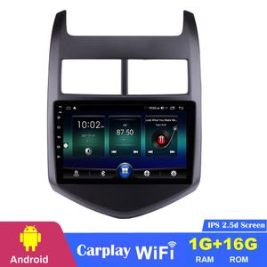 Android pekskärmbil DVD GPS Navi Stereo Player för Chevy Chevrolet Aveo 2010-2013 med WiFi Music USB Aux