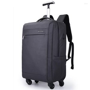 Koffer Marke Trolley Gepäck Tasche Mit Rädern Rucksack Multifunktions USB Schnittstelle Business Koffer Tragbare Reise
