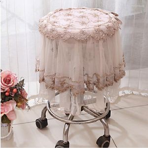 Chair Covers Quality Rustic Lace Stool Seat Cover Small Round