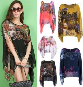 Women's Blouses 2022 Sell Fashion Women's Chiffon Tops Summer Shirt Boho Style Batwing Sleeve Casual Blusas