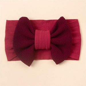 Hair Accessories Bow Headbands For Baby Girls Toddler Infant Boys Stretch Solid Bowknot Hairband Headwear Small Girl Bows