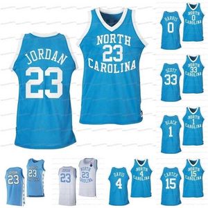 Gla A3740 Custom NCAA North Carolina 23 Michael Blue Heritage Road Trikot Anthony Harris Armando Bacot Leaky Black Vince Carter R.J. Davis Charlie