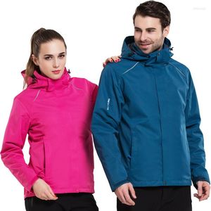 Giacche da sci Inverno Autunno Uomo Donna Giacca a vento Cappotto da sci Escursionismo Tuta 3 in 1 Arrampicata da campeggio impermeabile all'aperto