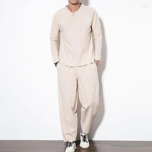 Tute da uomo Taglie forti Completi da uomo Magliette Pantaloni Abbigliamento streetwear Tinta unita Autunno Primavera Abiti da uomo Capispalla Casual