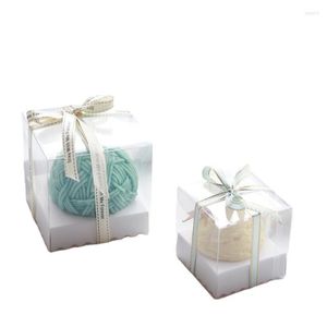 Prezent Clear świeca akrylowa pudełko kwadratowy pvc ślub przychylność torby na cukierki