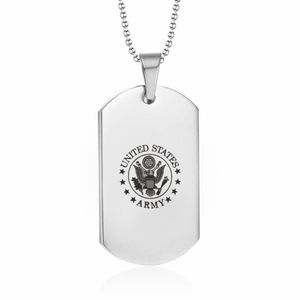 United States Marine Corps US Navy Military Necklace Pendant Stainless Steel USN USMC ARMY Airforce Charm Jewelry