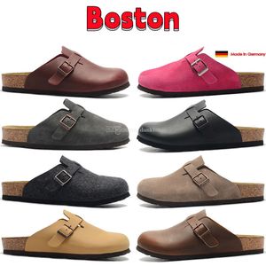 Designer Boston Birkin Slippers For Women Men German Arizona Mayari Cork Flat Fashion Sandales Suede Leather Slipper Beach Soft Sandals Casual Clog Outdoor