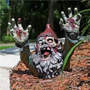 Decorações de jardim aparecem estátuas de zumbi gnome ao ar livre ornamentos anões esculturas de resina de decoartion resina de decoartion artesanato 220930