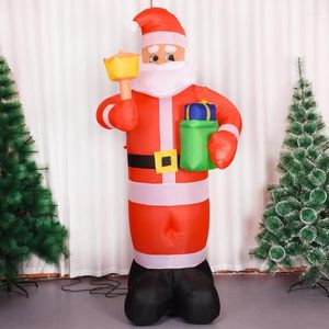 Christmas Decorations Lighted Inflatable Santa Claus Snowman LED Light Toy Decoration Dolls Yard Prop For Household Parties Ornaments