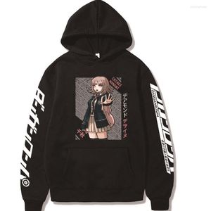 Męskie bluzy z kapturem anime chiaki nanami danganronpa nadrukowana bluza z kapturem długie rękaw harajuku bluza manga dla kobiet/mężczyzn pullover