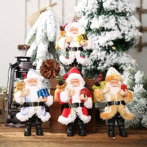 Juldekorationer 10stillverkning Merry Chriatmas Santa Claus Harts Doll Pendant Pose Pose Small Decor Articles Xmas Drop Ornaments