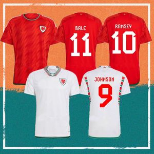 2022 Wales Soccer Jersey Home Red Allen Bale Ramsey Shirt Nationaal Team James Wilson Brooks Giggs Away Football Uniform