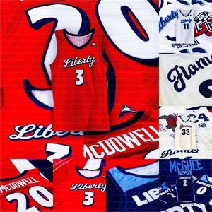 GLA A3740 2021 Liberty Flames Basketball Jersey NCAA College Lovell Cabbil Jr. Caleb Homesley Darius McGhee Myo Kyle Rode Scottie James