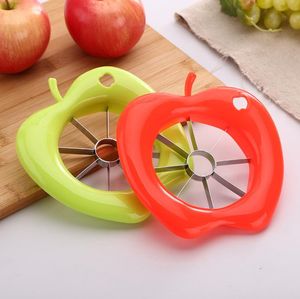 Meyve Araçları Uygun elma meyve kesici Kişme İşaretleyici Corer Slicer Machine Mutfak Gadget Plastiic Paslanmaz Çelik Meyveler Kesici SN4706