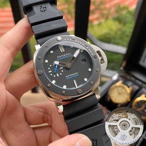 남성의 고급 시계 기계식 시계 자동 사파이어 미러 47mmmm 13mm 수입 소 가죽 watchband 브랜드 이탈리아 스포츠 손목 시계