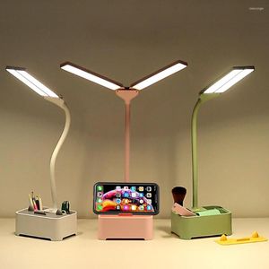 Lampade da tavolo Lampada da scrivania a LED per bambini Multifunzione ricaricabile Studio Office School Reading Light Student