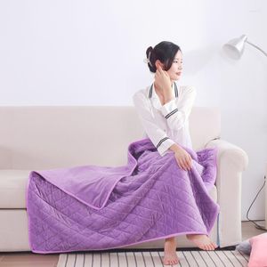 毛布電気毛布シングルは暖房USB 100x140cmオフィスベッドルームマットレス多目的を着用できます