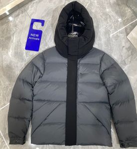 Hoody Madeir Tasarımcı Puffer ile Erkekler Down Ceket Snap-Off Hood Parka Coat Kış Sıcak Dış Giyim