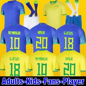 2022 soccer jersey Camiseta de futbol world cup 2023 PAQUETA NERES COUTINHO bRAZILS football shirt FIRMINO JESUS MARCELO PELE brasil 22 23 maillot de foot men kids kit on Sale